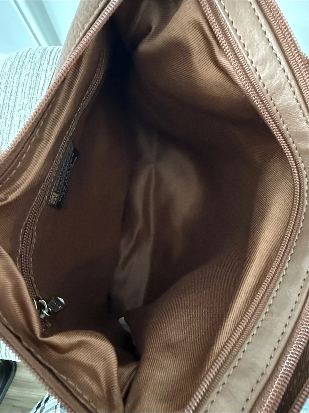 Great American Leather Works Brown Shoulder Crossbody Bag Purse Multi Pockets